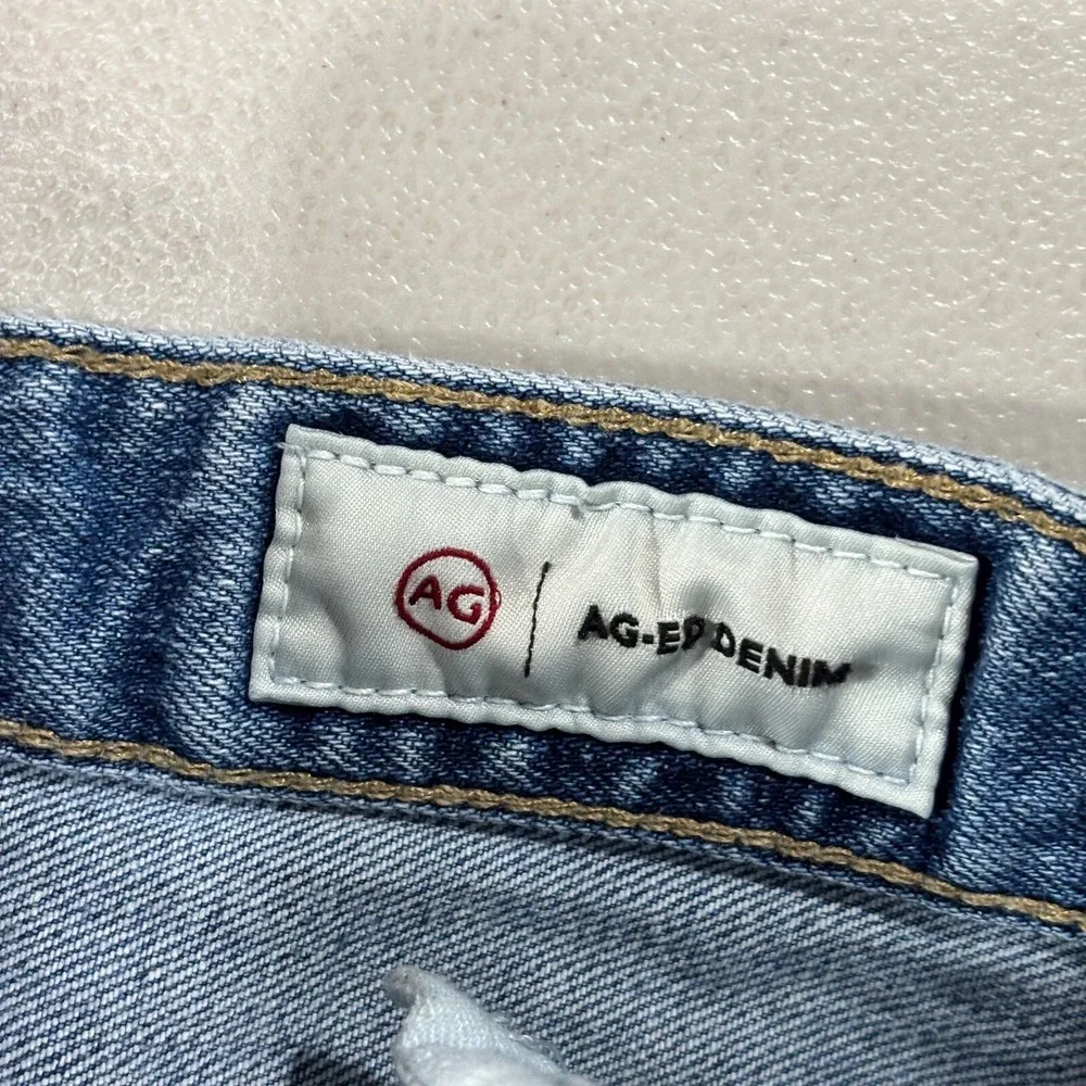 AG Adriano‎ Goldschmied Shorts Cut Off JEANS Womens Size 28R Blue Denim Raw Hem